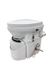 Natures Head Composting Toilet with Foot Spider Handle composting toilet, waterless toilet, self-contained toilet